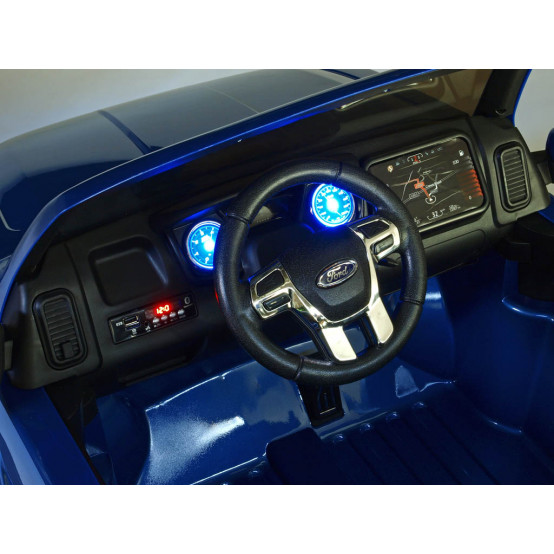 Dvoumístné licenční elektrické autíčko Ford Raptor s 2.4G ovladačem a maxi výbavou, MODRÉ LAKOVANÉ